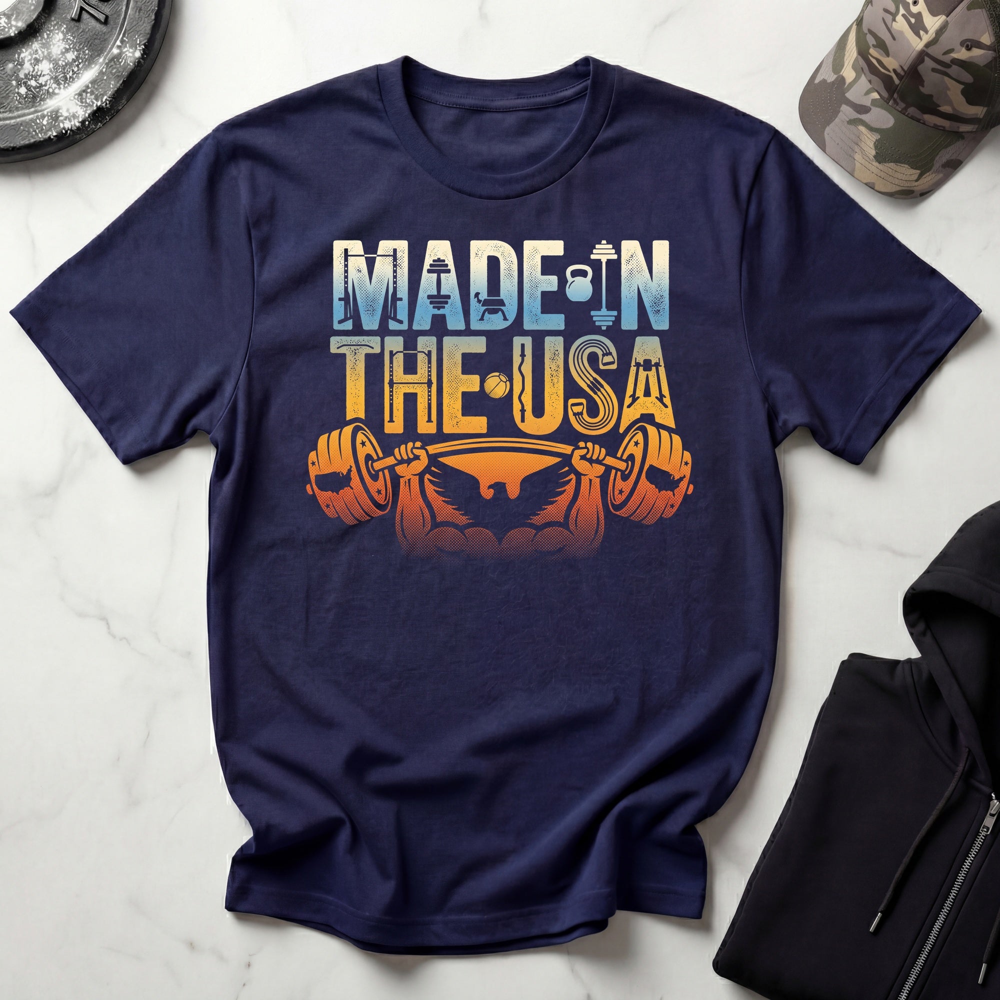 Made In USA Art Print Vintage Gym T-Shirt