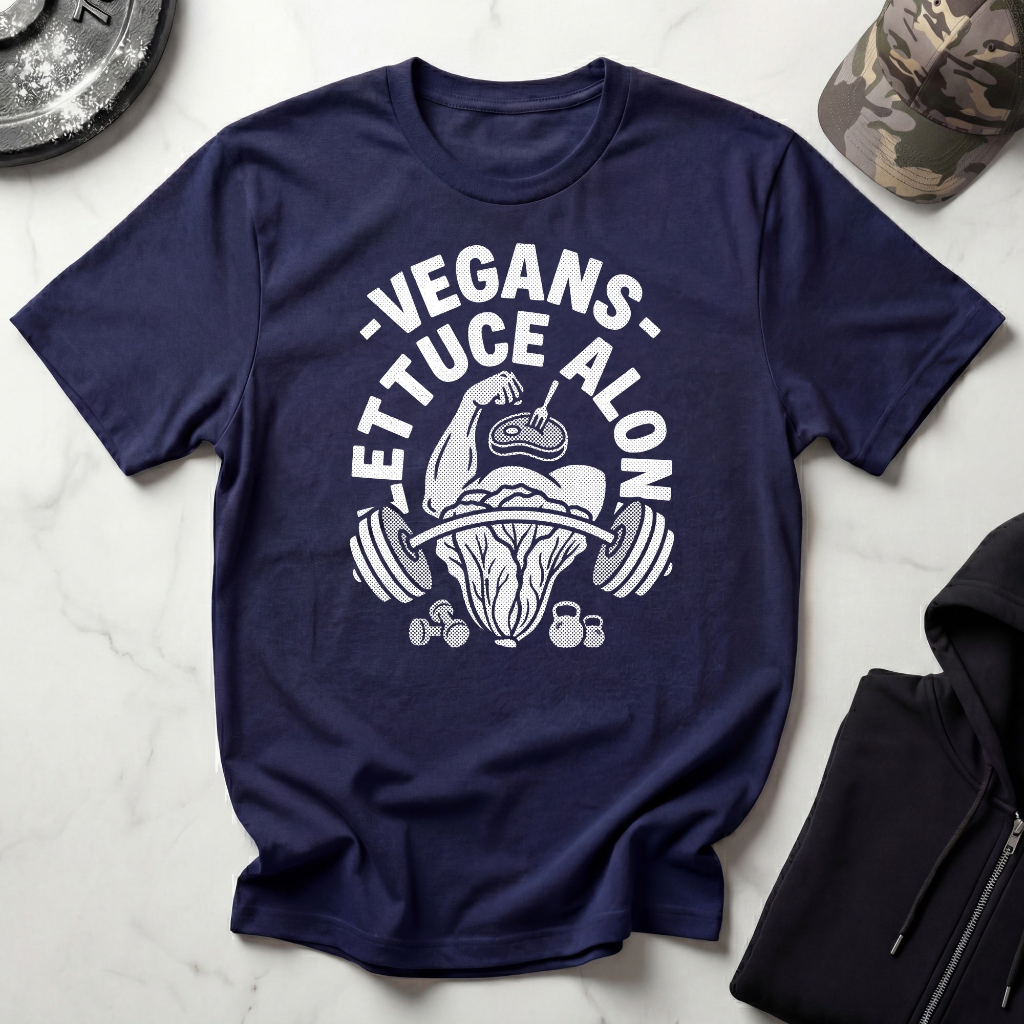 Vegans Lettuce Alone Graphic Gym T-Shirt