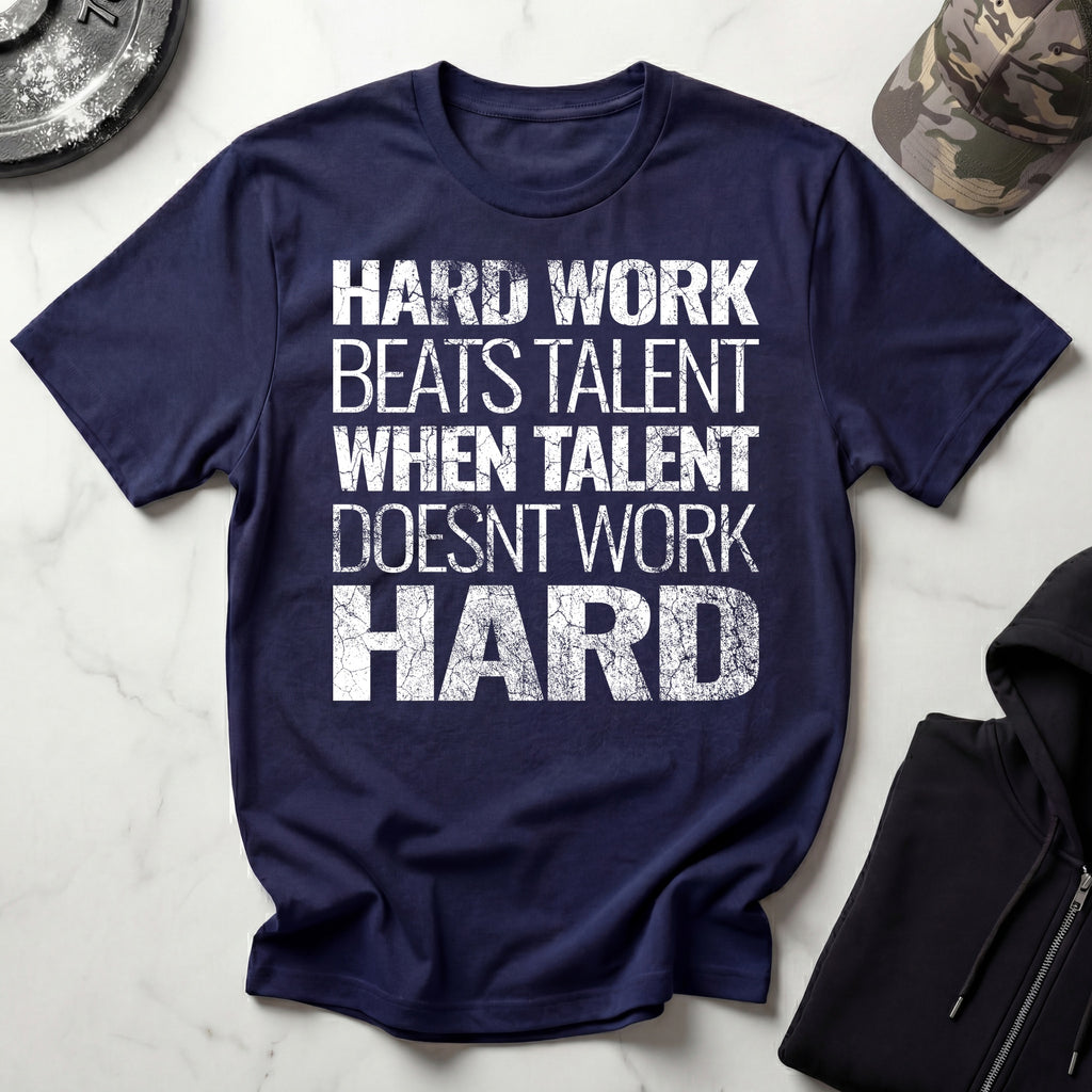 Hard Work Grunge Graphic Gym T-Shirt