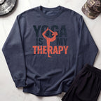 Yoga Is My Therapy Sweatshirt — Cozy Yoga Crewneck for Mindfulness & Wellness