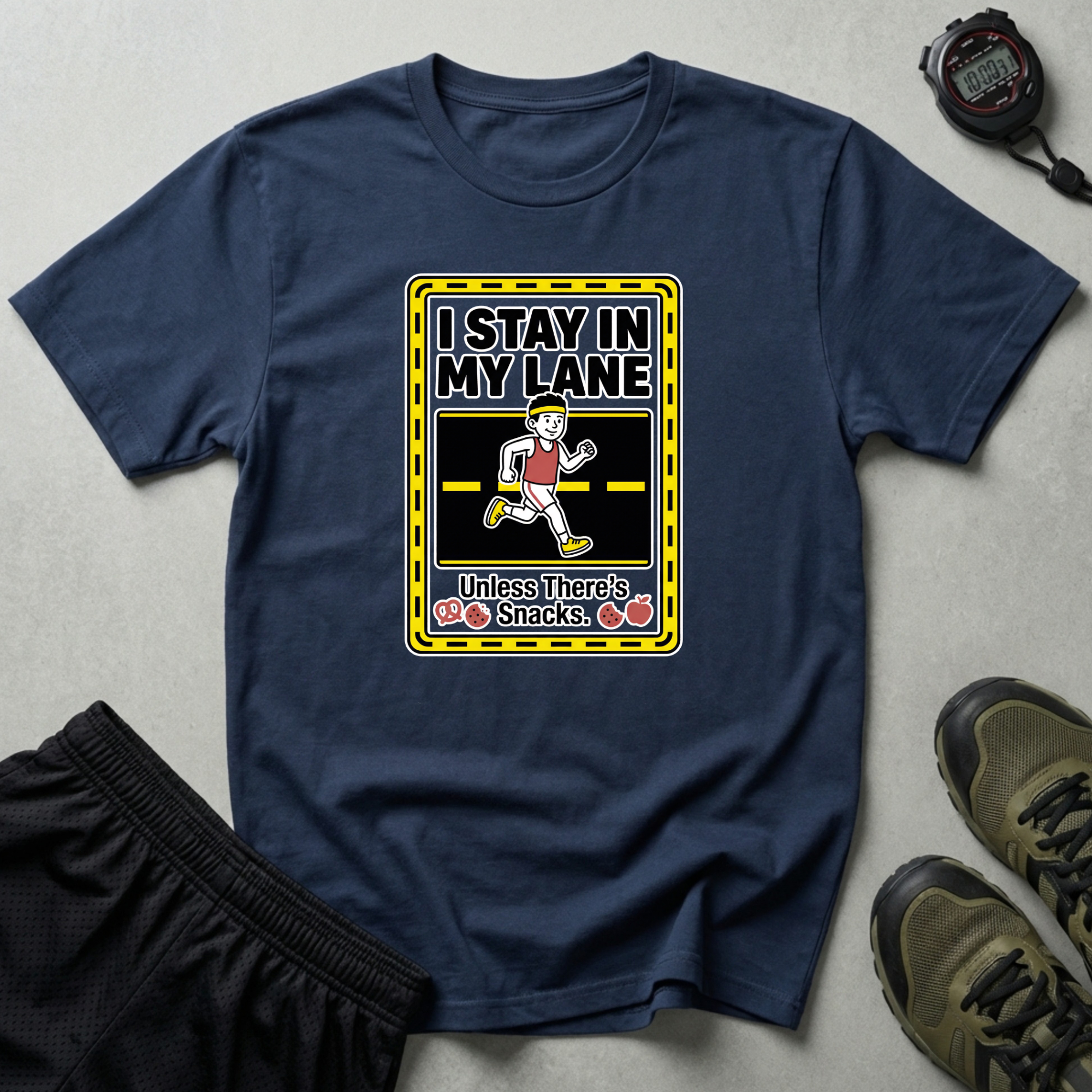 I Stay In My Lane Running Gym T-Shirt