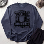Powered By Coffee Gym Crewneck Sweatshirt