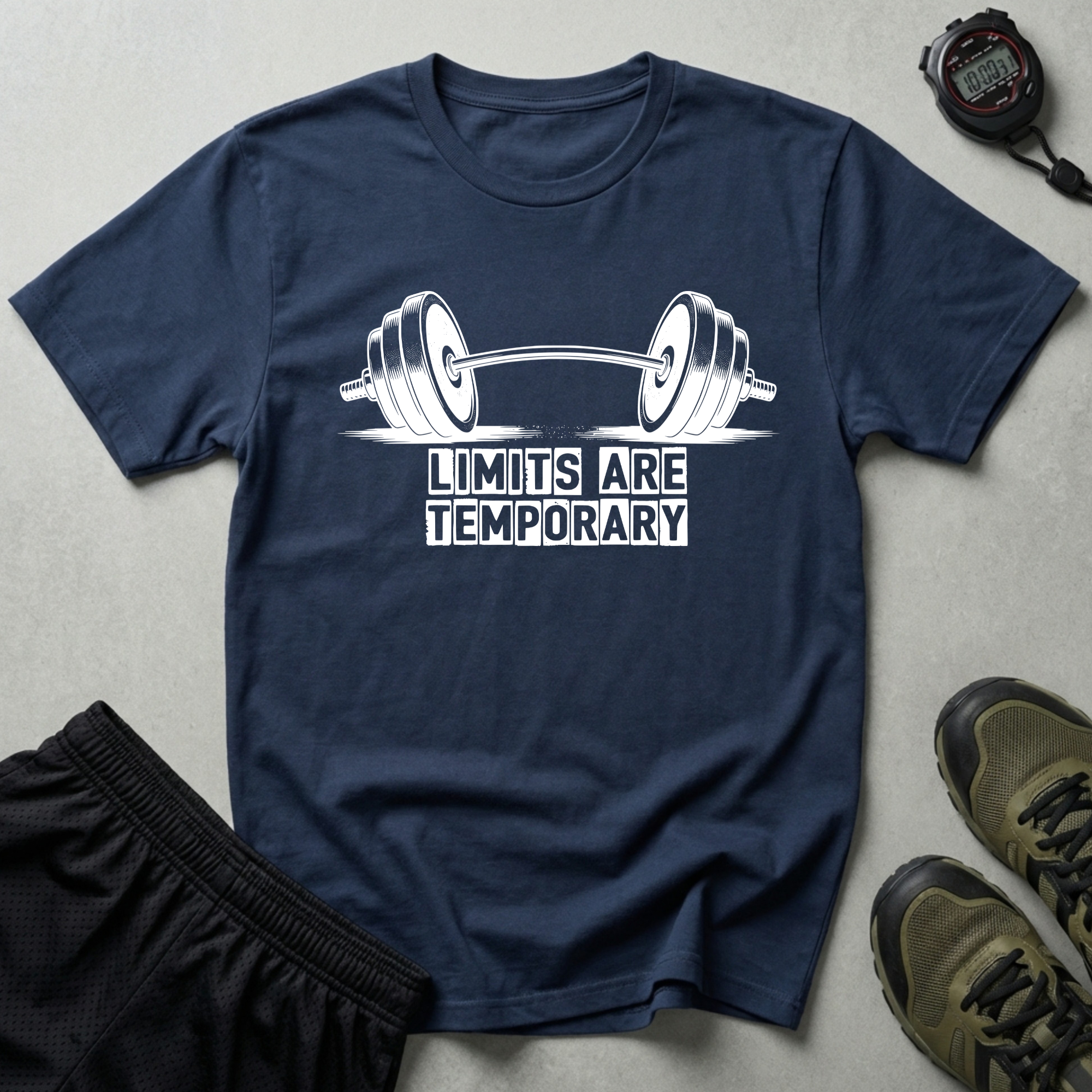 Limits Are Temporary Bodybuilding T-Shirt