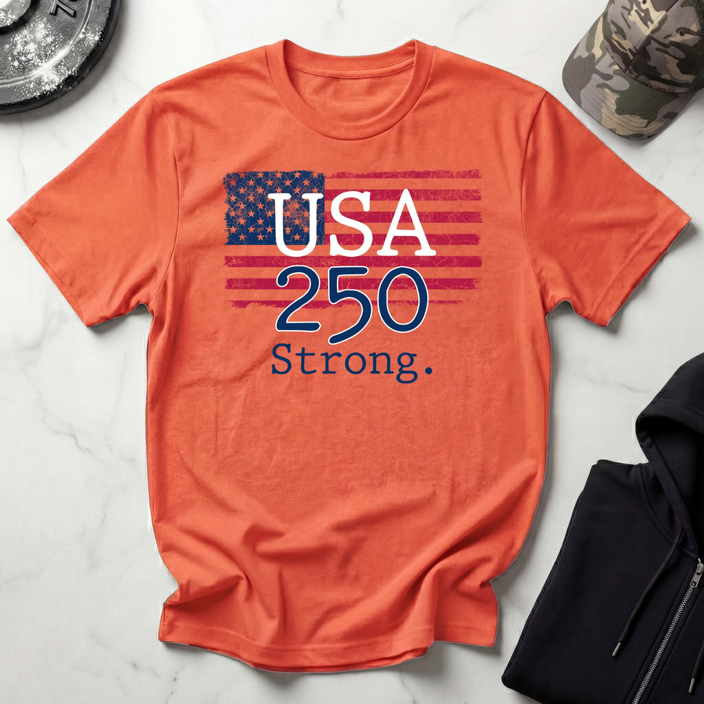 USA 250 Strong Gym Vintage Gym T-Shirt