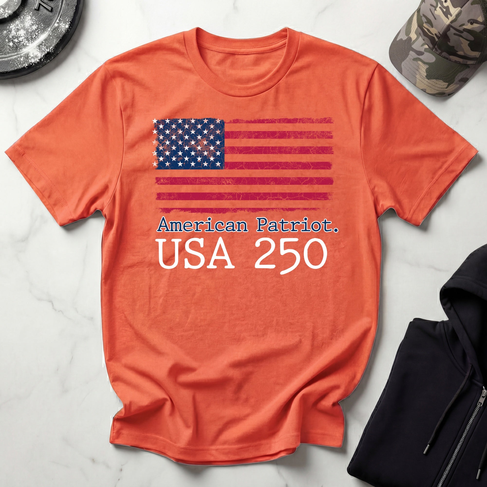American Patriot 250 Stars and Stripes Vintage Gym T-Shirt