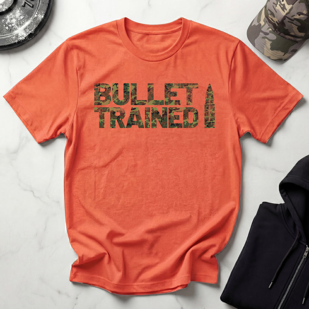 Camo Bullet Trained Graphic Gym T-Shirt