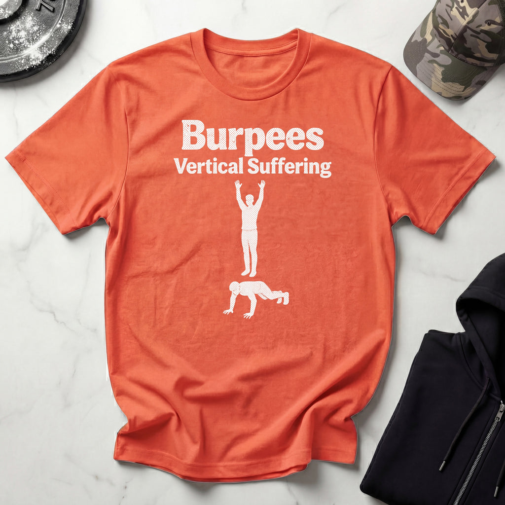 Burpees Vertical Suffering Workout Gym T-Shirt