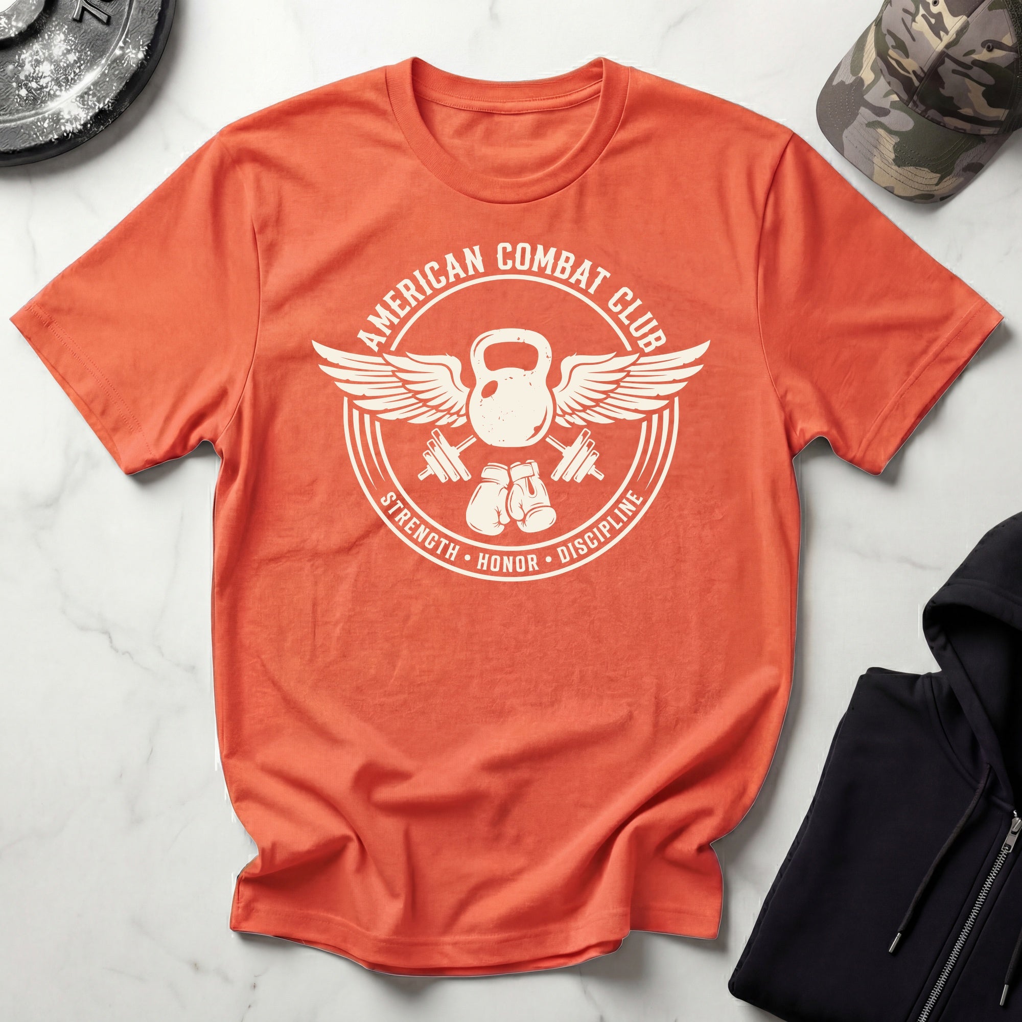 American Combat Club Gym Vintage Retro Gym T-Shirt