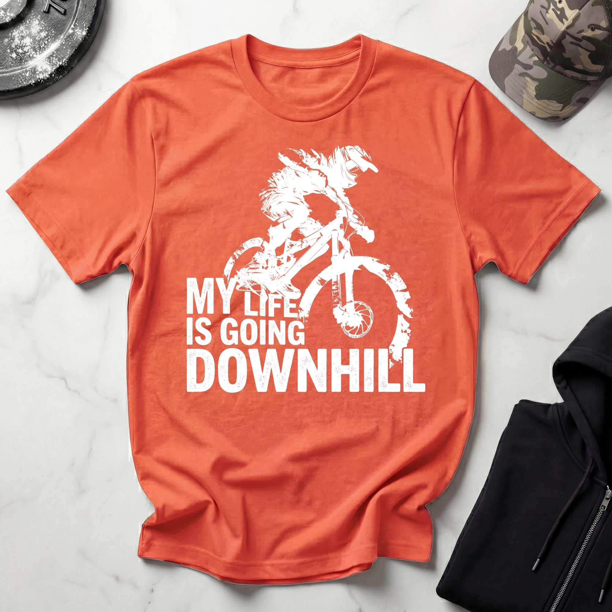 My Life Is Going Downhill MTB Gym T-Shirt