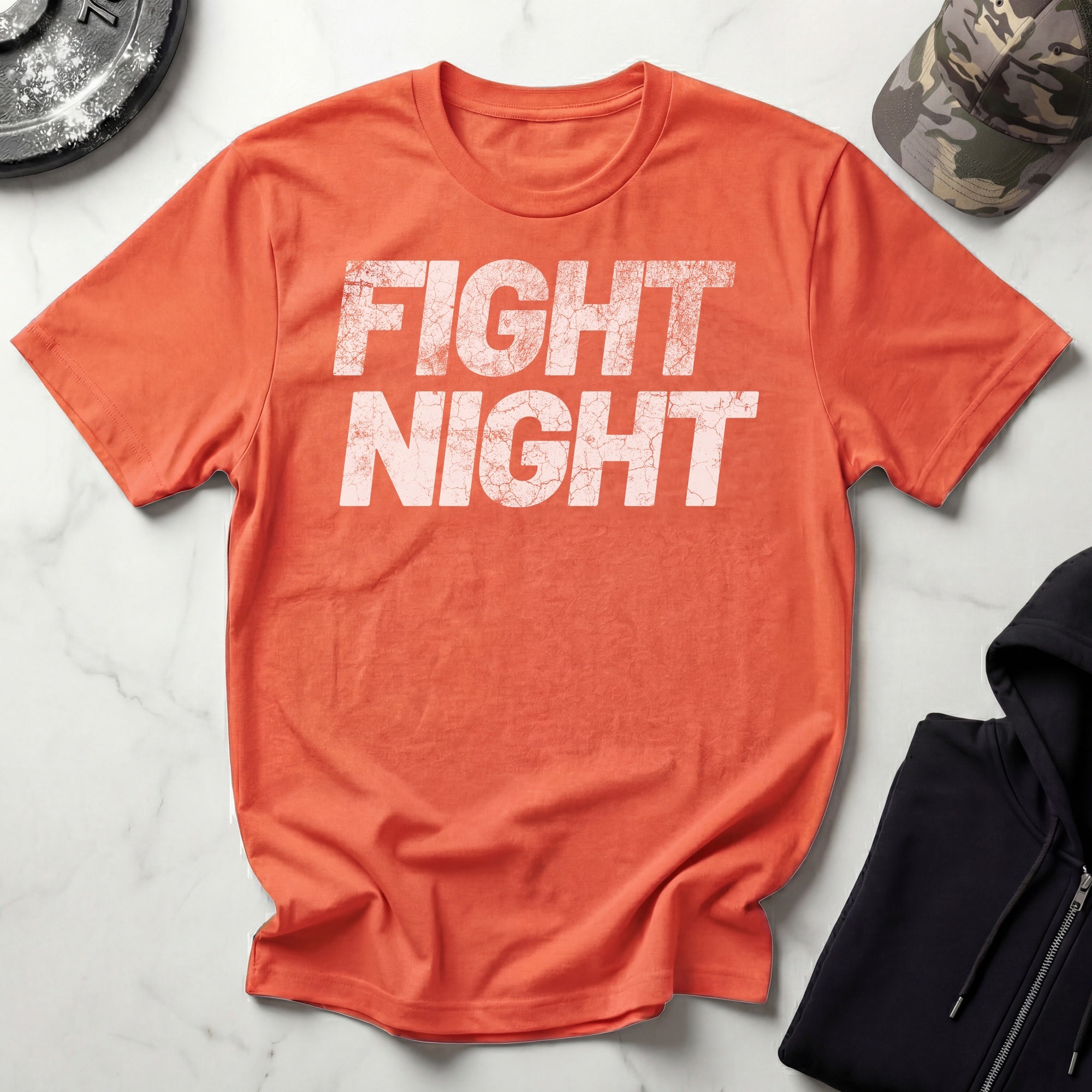 Fight Night MMA Graphic Vintage Gym T-Shirt