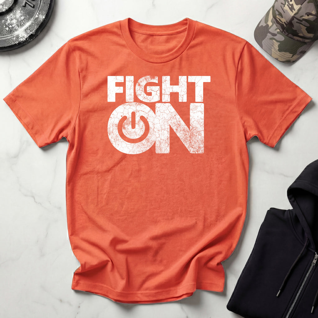 Fight ON Graphic Vintage Gym T-Shirt