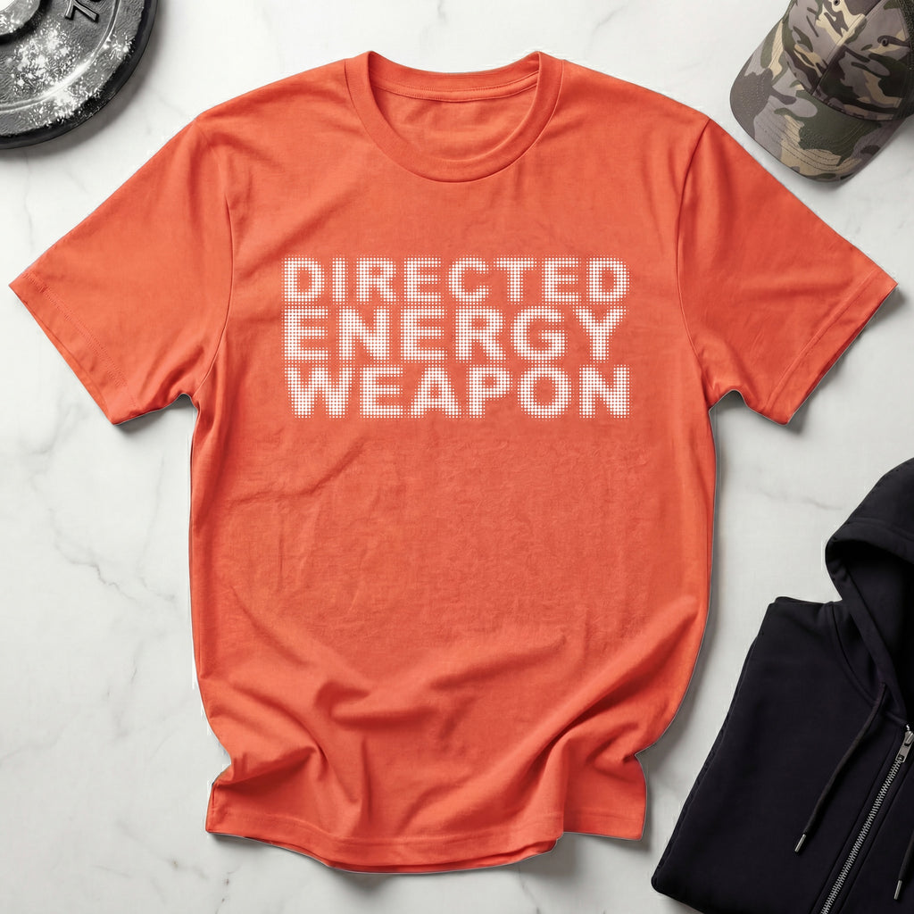 Directed Energy Half Tone White Gym T-Shirt