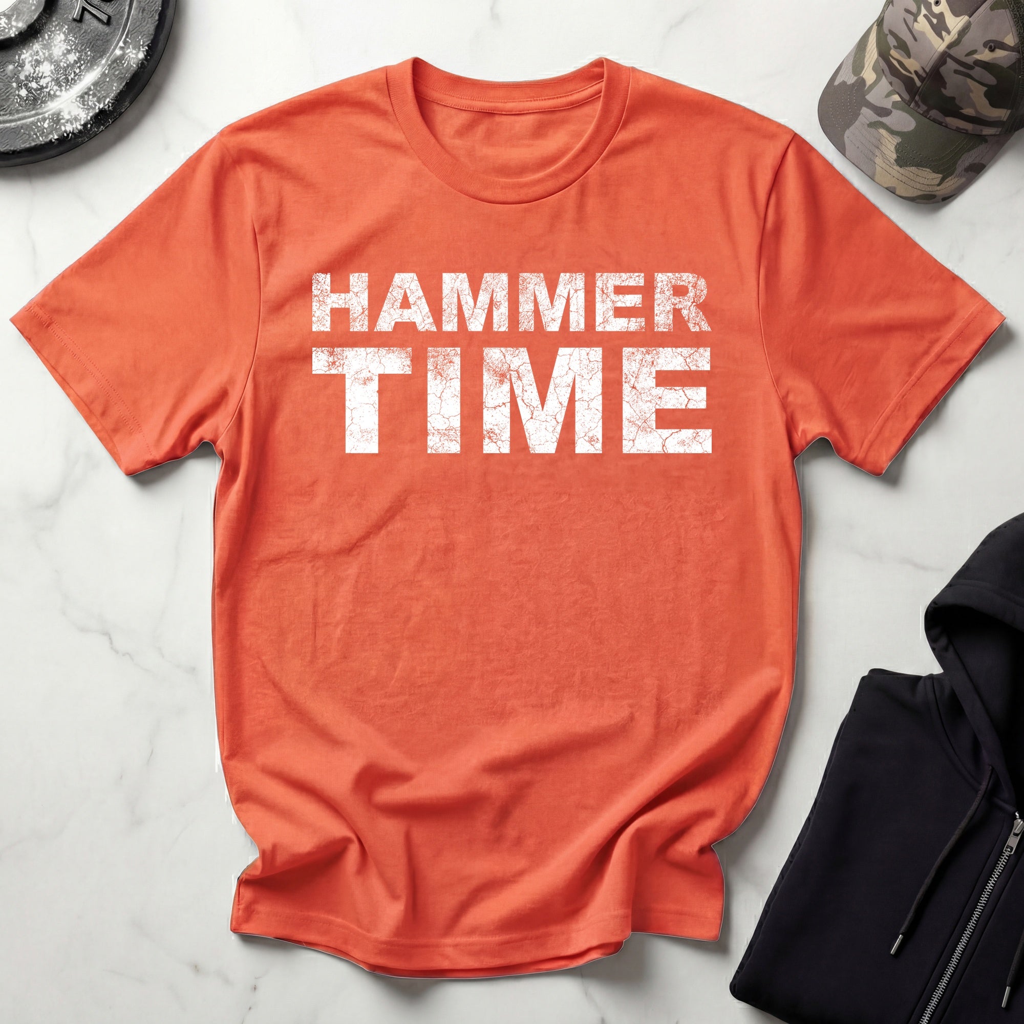 Hammer Time Grunge White Gym T-Shirt