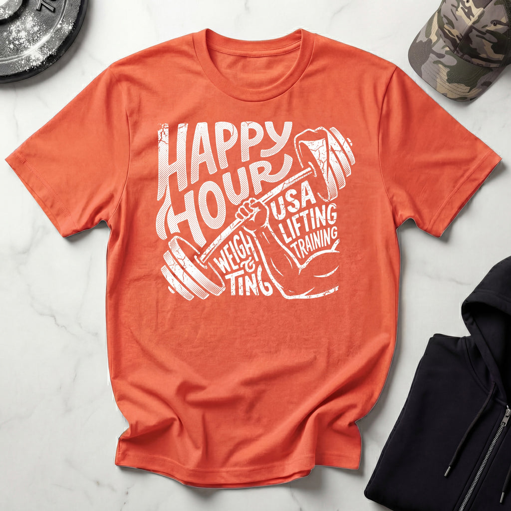 Happy Hour Lifting Workout Gym T-Shirt
