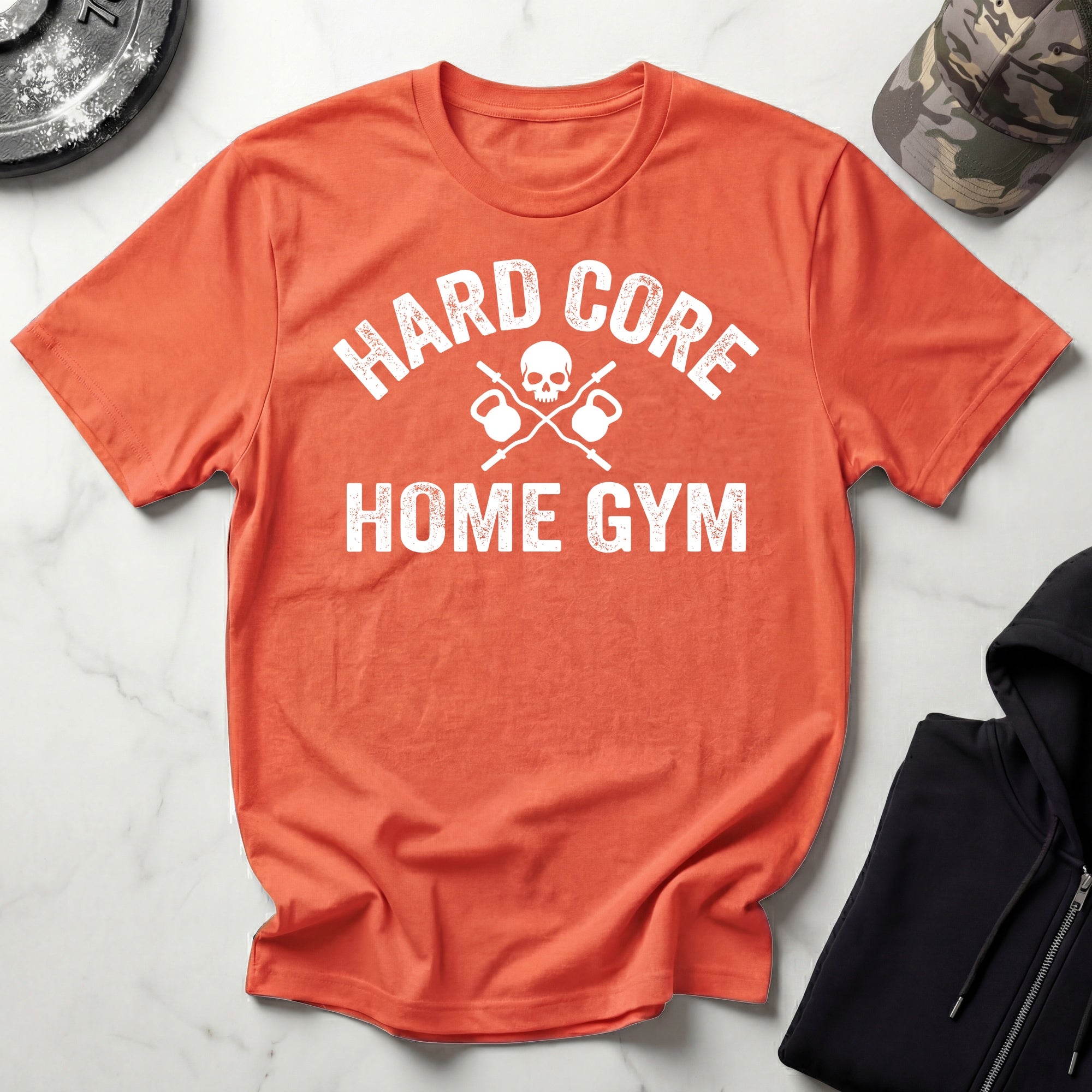 Hard Core Home Gym Graphic Retro Gym T-Shirt
