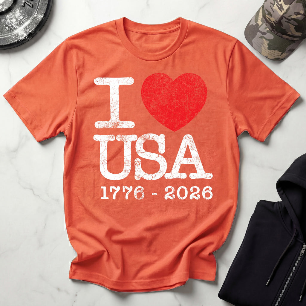 I Heart USA 250 Vintage Gym T-Shirt