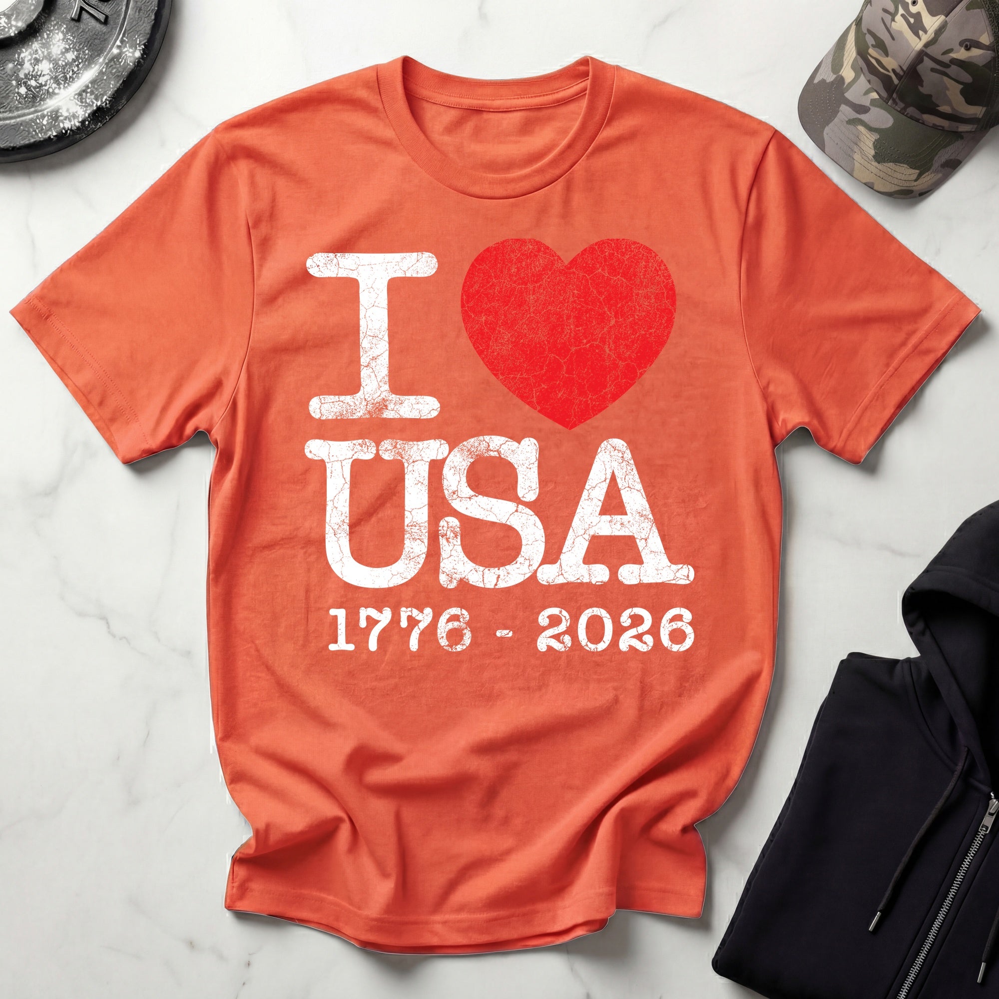 I Heart USA 250 Vintage Gym T-Shirt