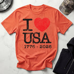 I Heart USA Anniversary Vintage Gym T-Shirt