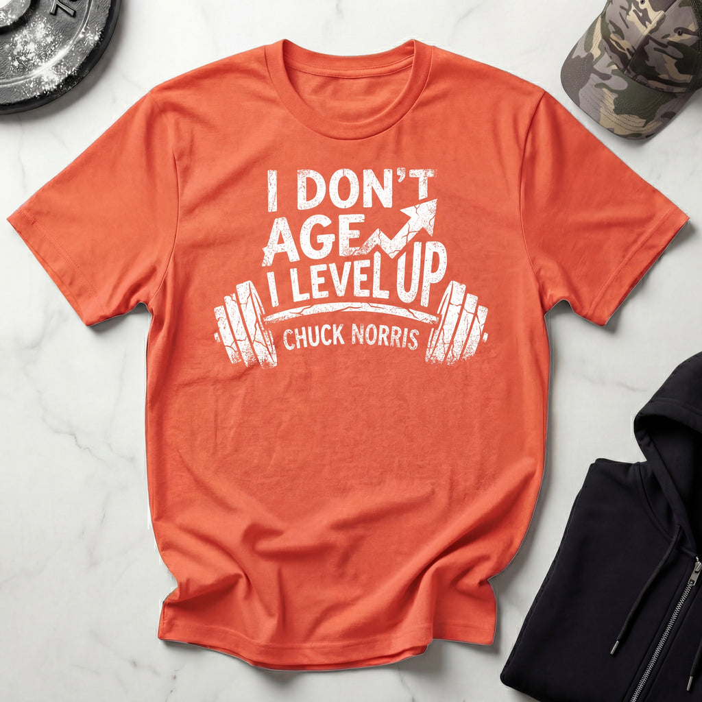 I Dont Age I Level Up Retro Graphic Gym T-Shirt