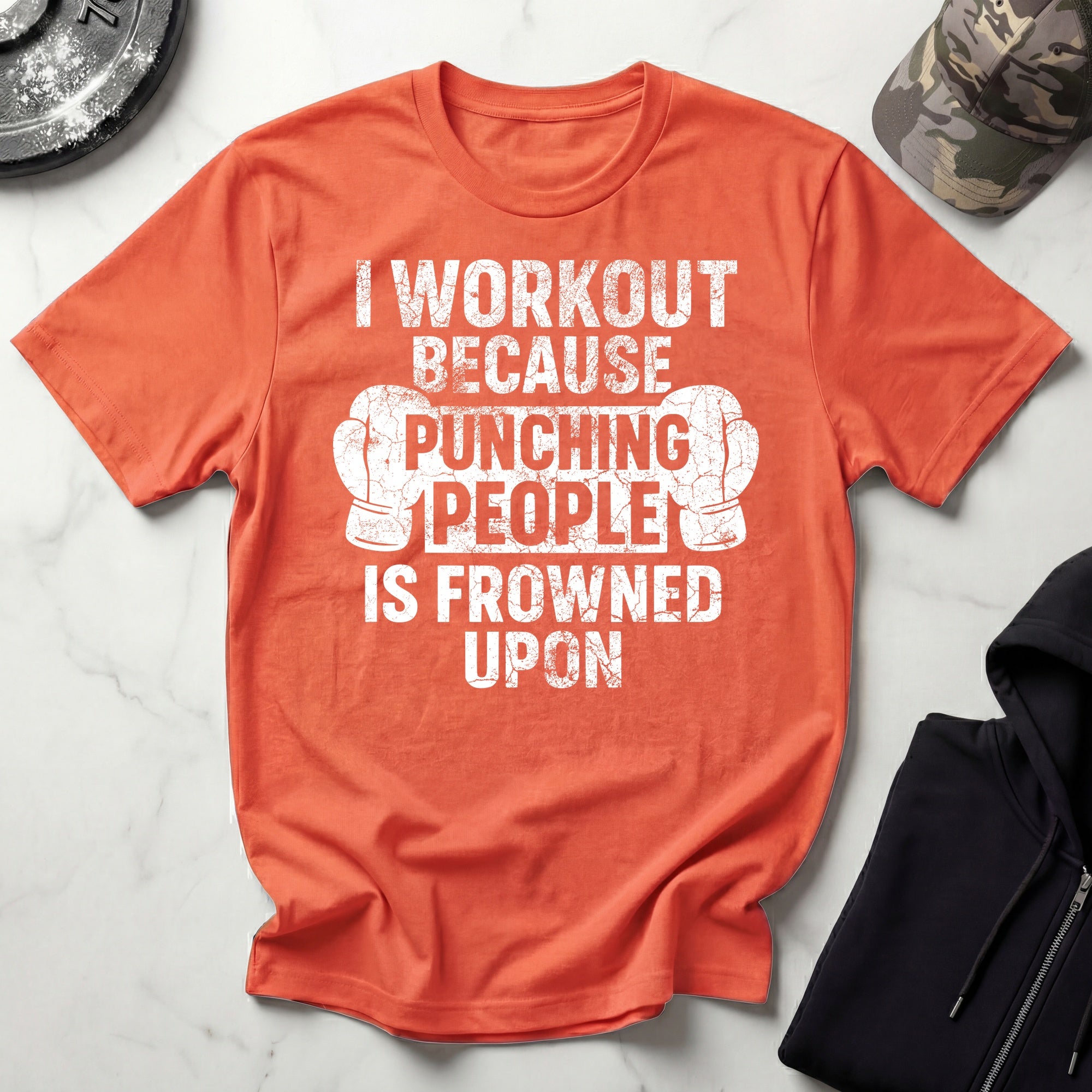 I Work Out Because Gym T-Shirt