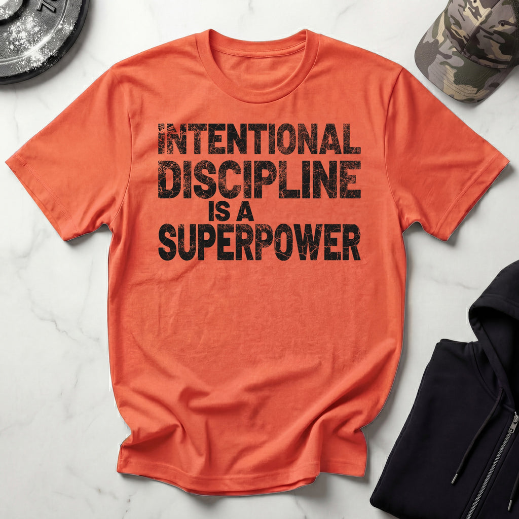 Intentional Discipline Is A Superpower Retro Gym T-Shirt