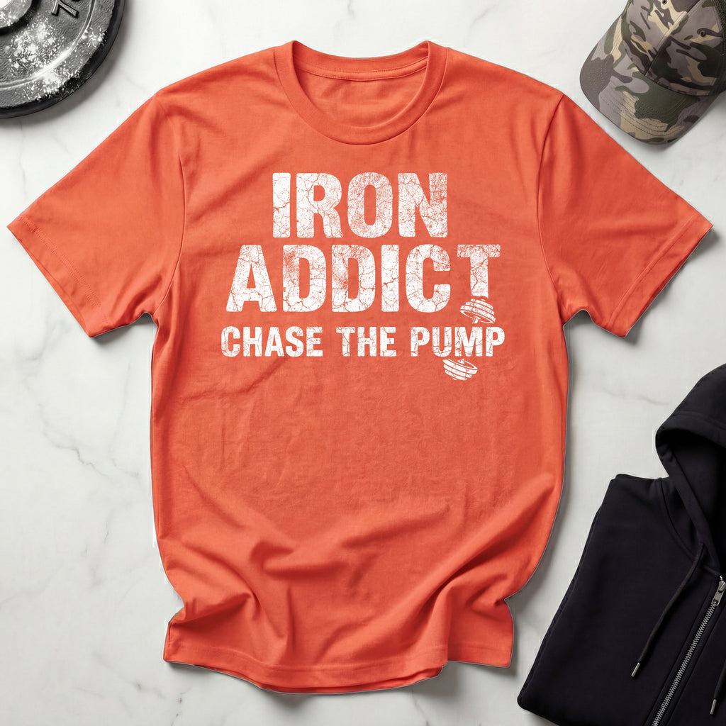Iron Addict Bodybuilding Vintage Gym T-Shirt