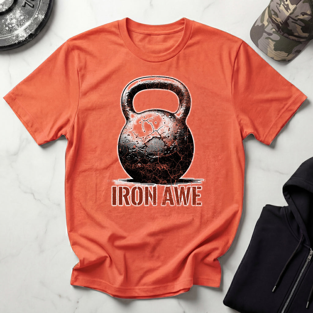 Iron Awe Kettlebell Graphic Gym T-Shirt