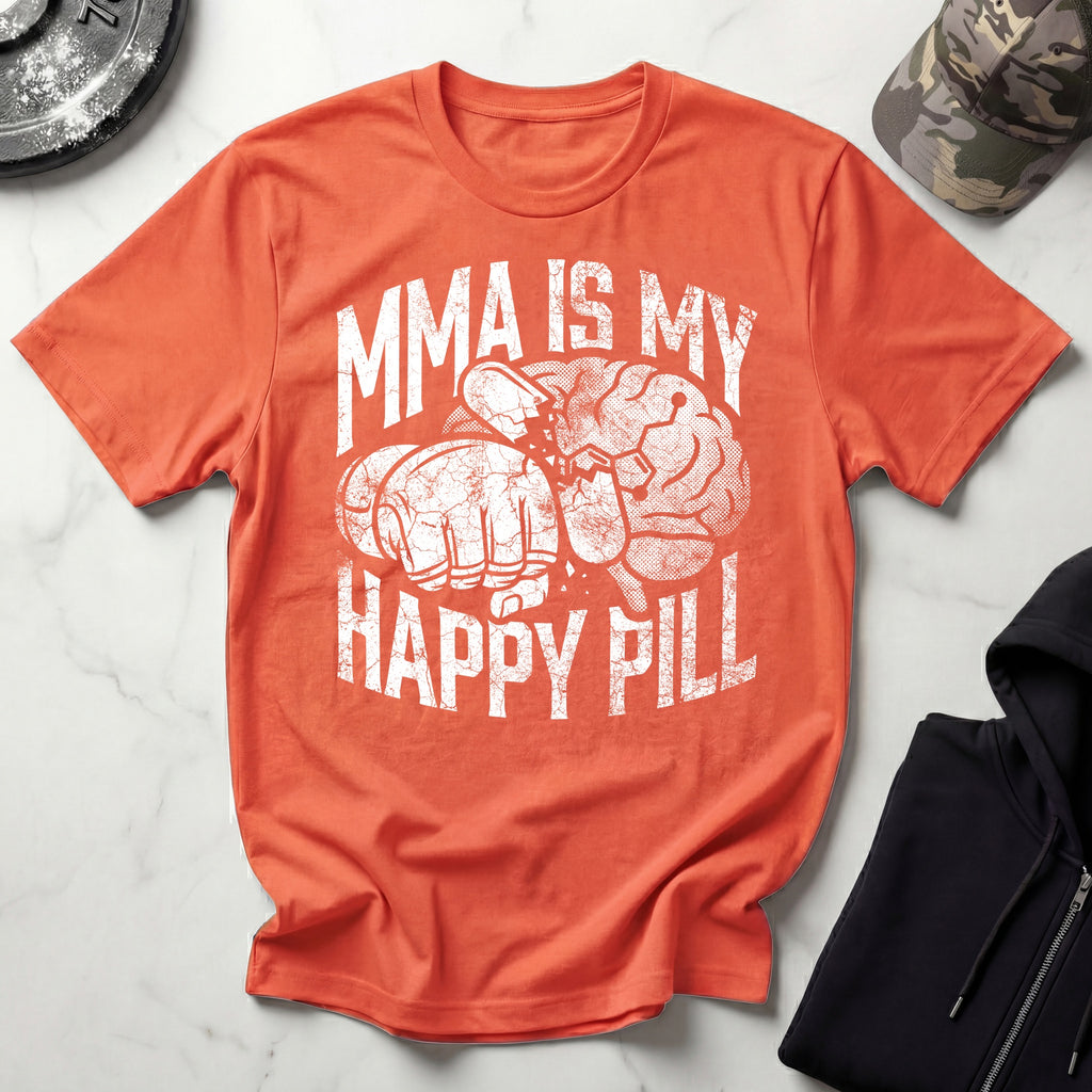 MMA Is My Happy Pill Vintage Gym T-Shirt