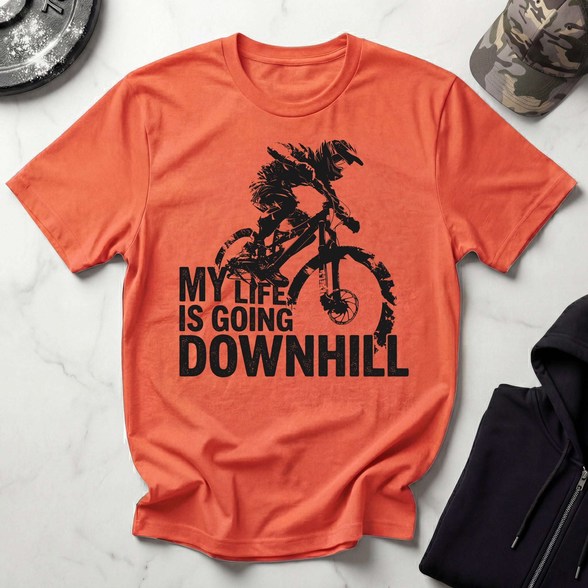 MTB Downhill Vintage Graphic Gym T-Shirt