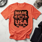 USA Made Barbell Gym T-Shirt