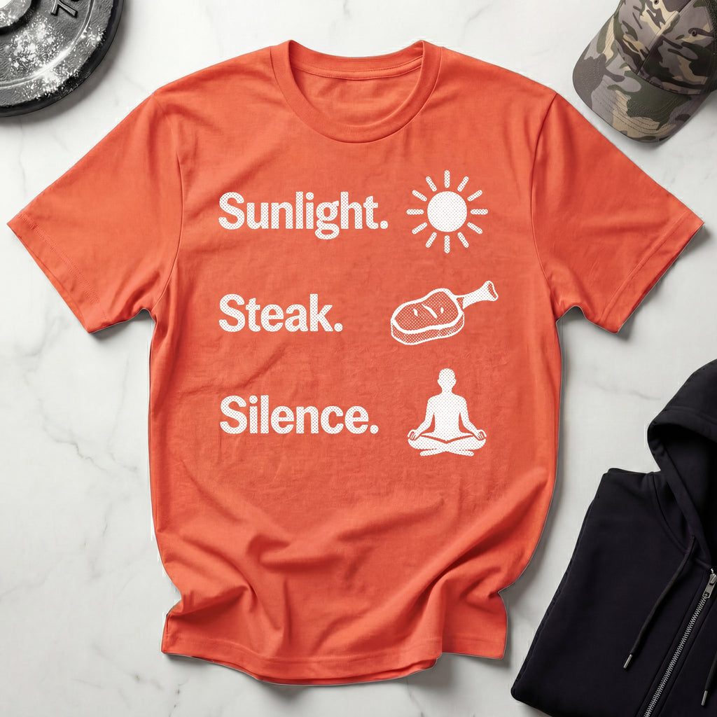Sunlight Steak Silence Neuro Health Gym T-Shirt
