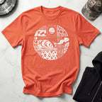 Nature Sea Surf Sun Vintage Screenprint Gym T-Shirt