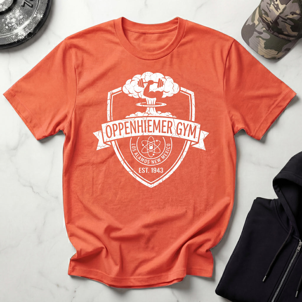 Oppenheimer Explosive Science Vintage Insignia Gym Tee