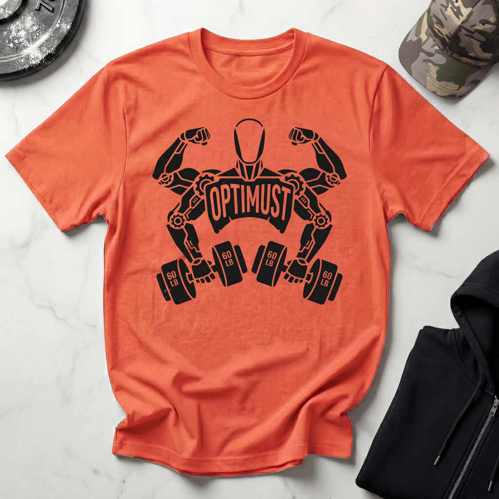 Optimust Training Data Robot Black Gym T-Shirt