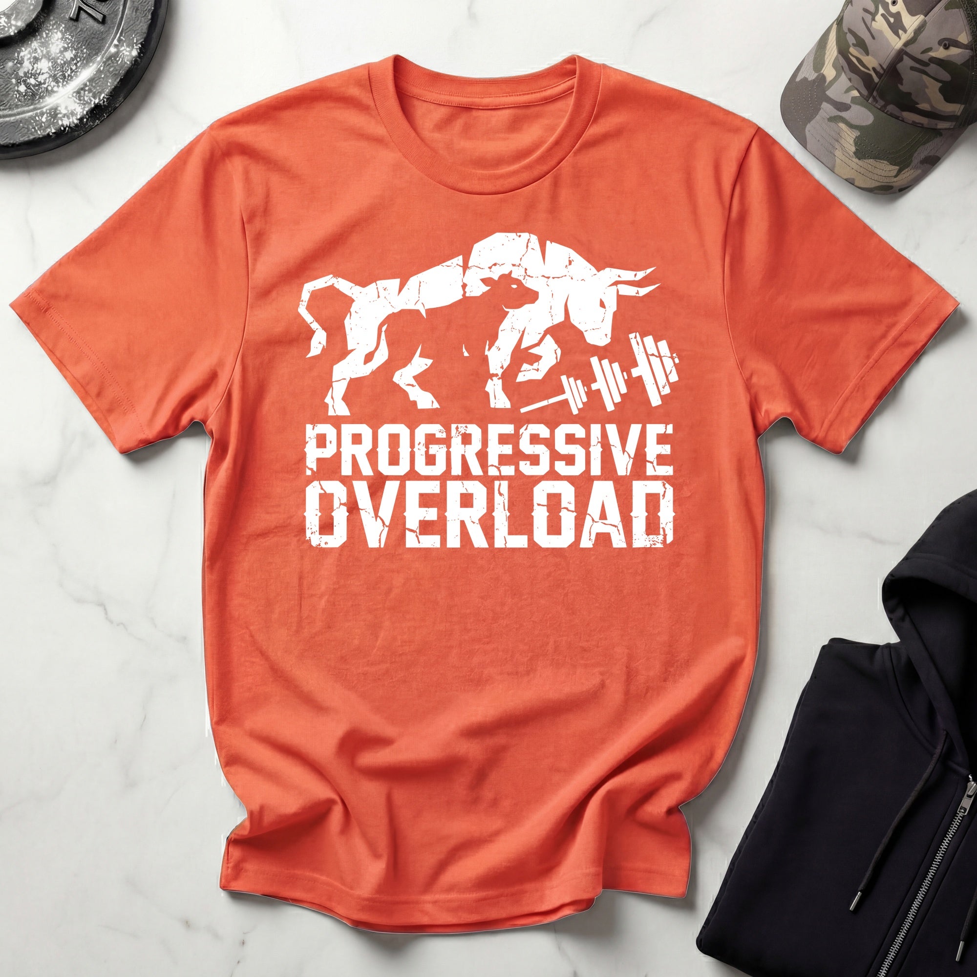 Progressive Overload Graphic Retro Gym T-Shirt
