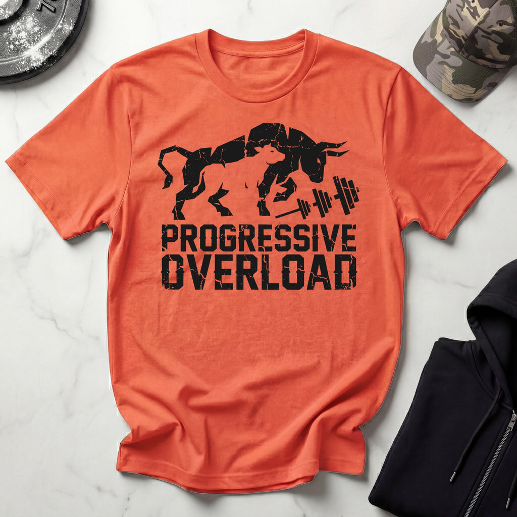 Progressive Overload Graphic Vintage Gym T-Shirt