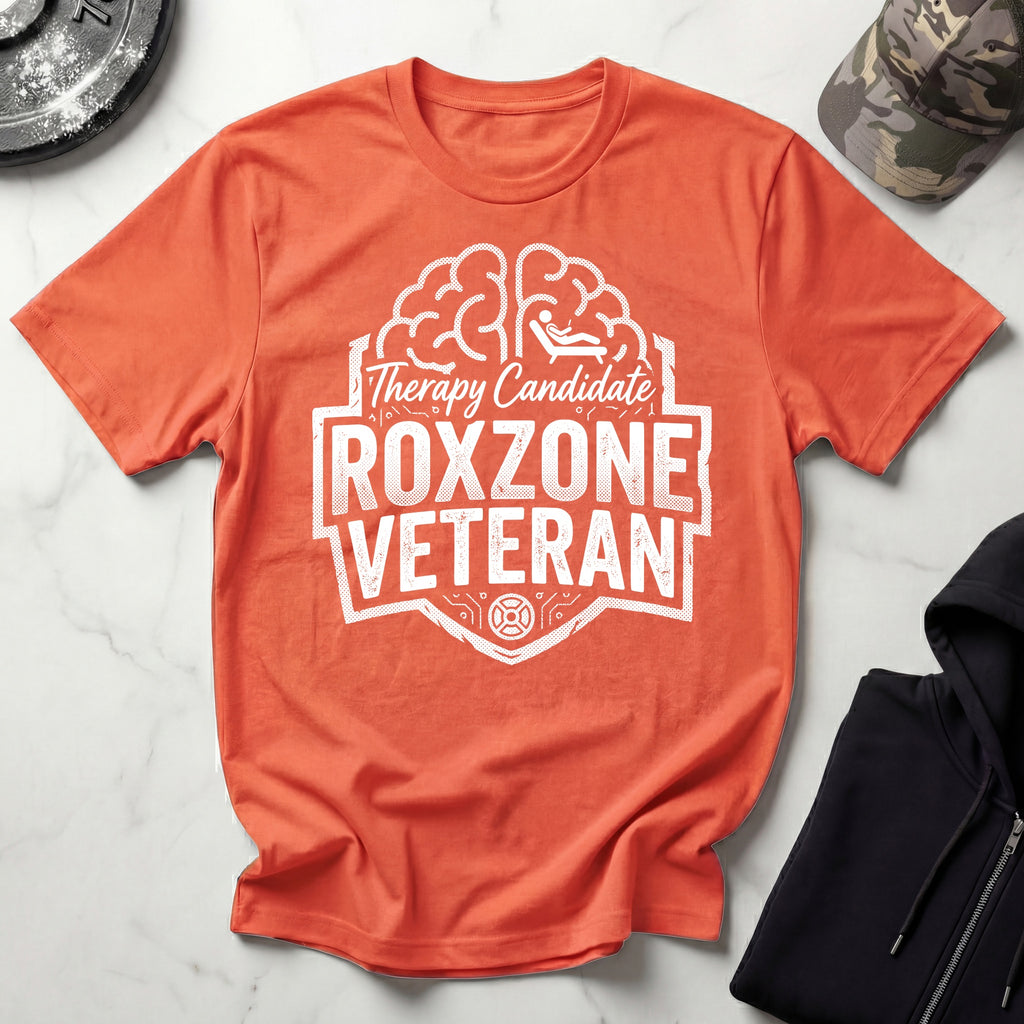 Roxzone Veteran Graphic White Gym T-Shirt