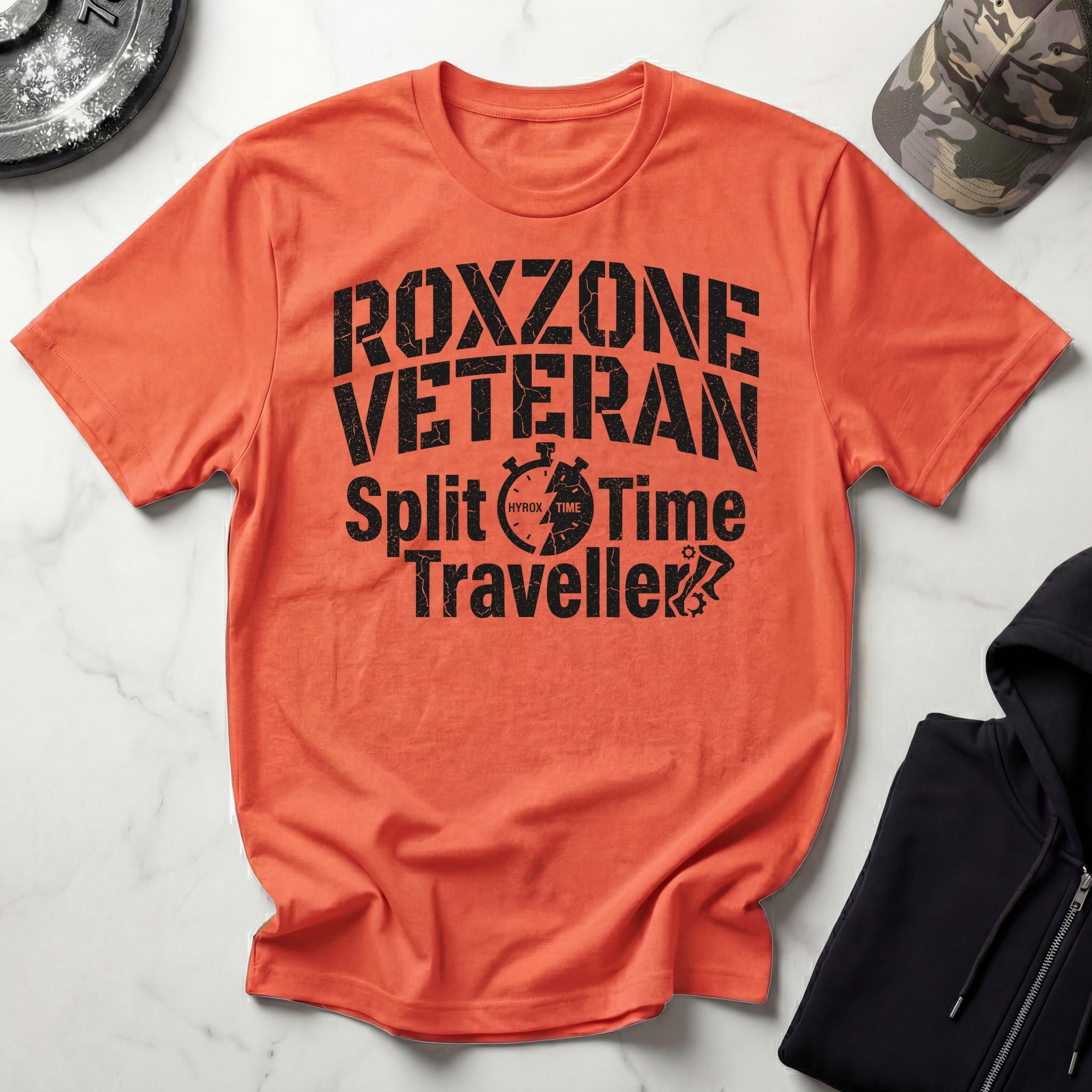 Roxzone Veteran Split Time Traveller Dark Gym T-Shirt