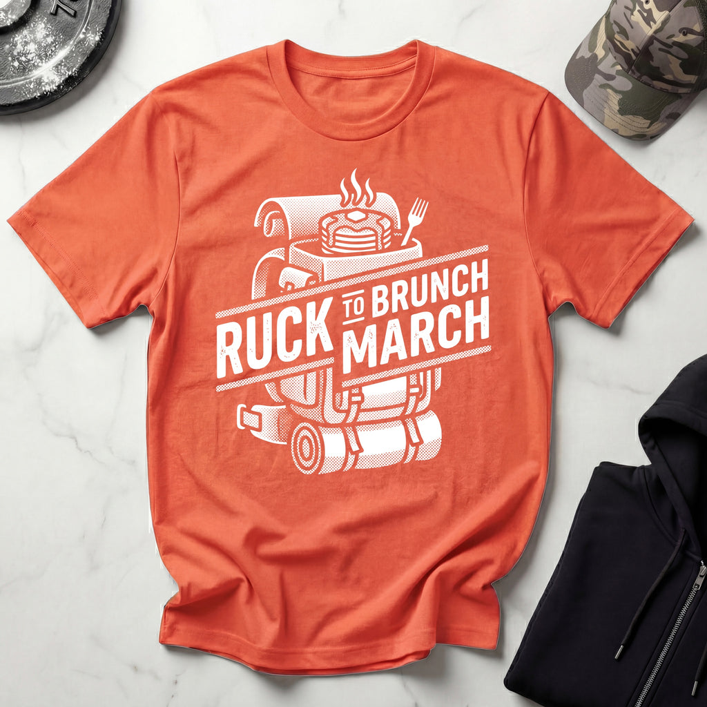 Ruck March To Brunch Retro Gym T-Shirt