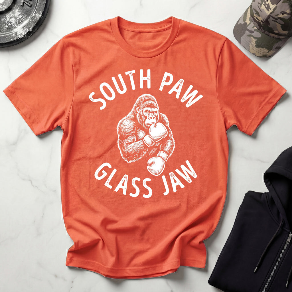 South Paw Gorilla Humour Vintage Gym T-Shirt