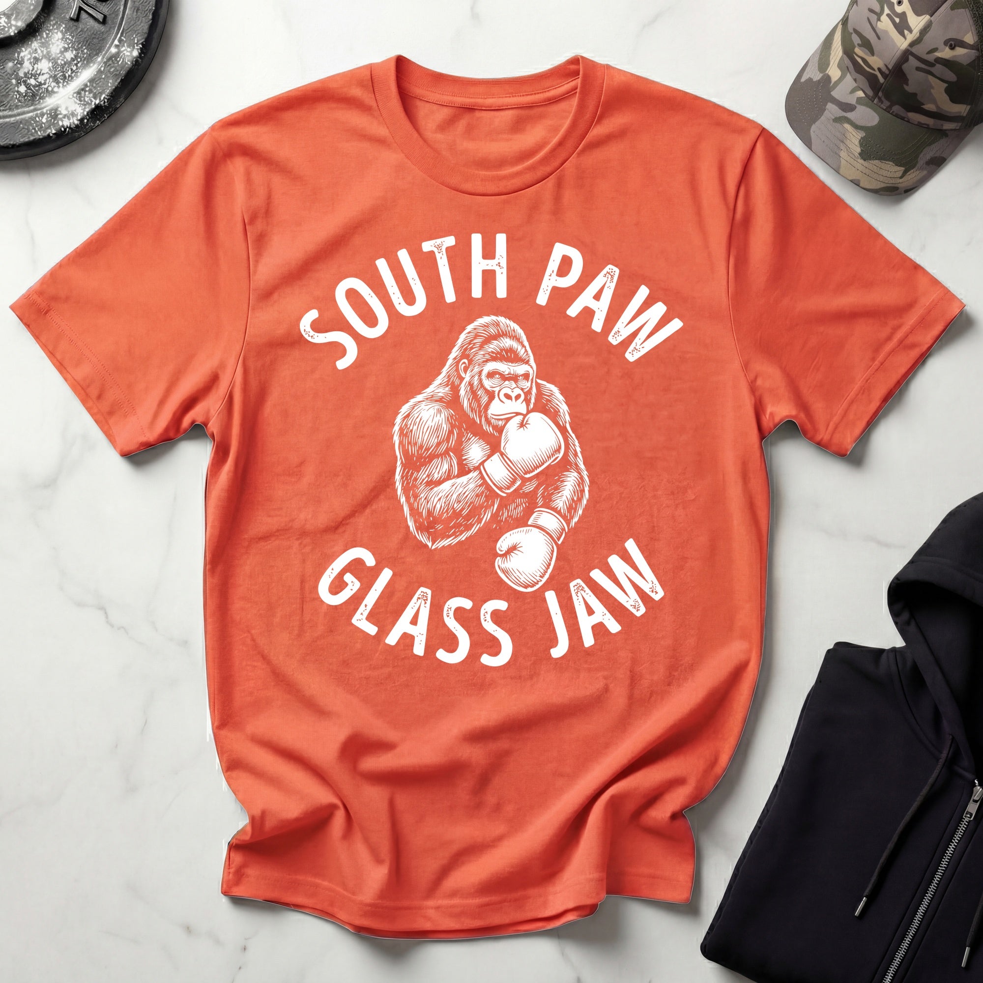 South Paw Gorilla Humour Vintage Gym T-Shirt