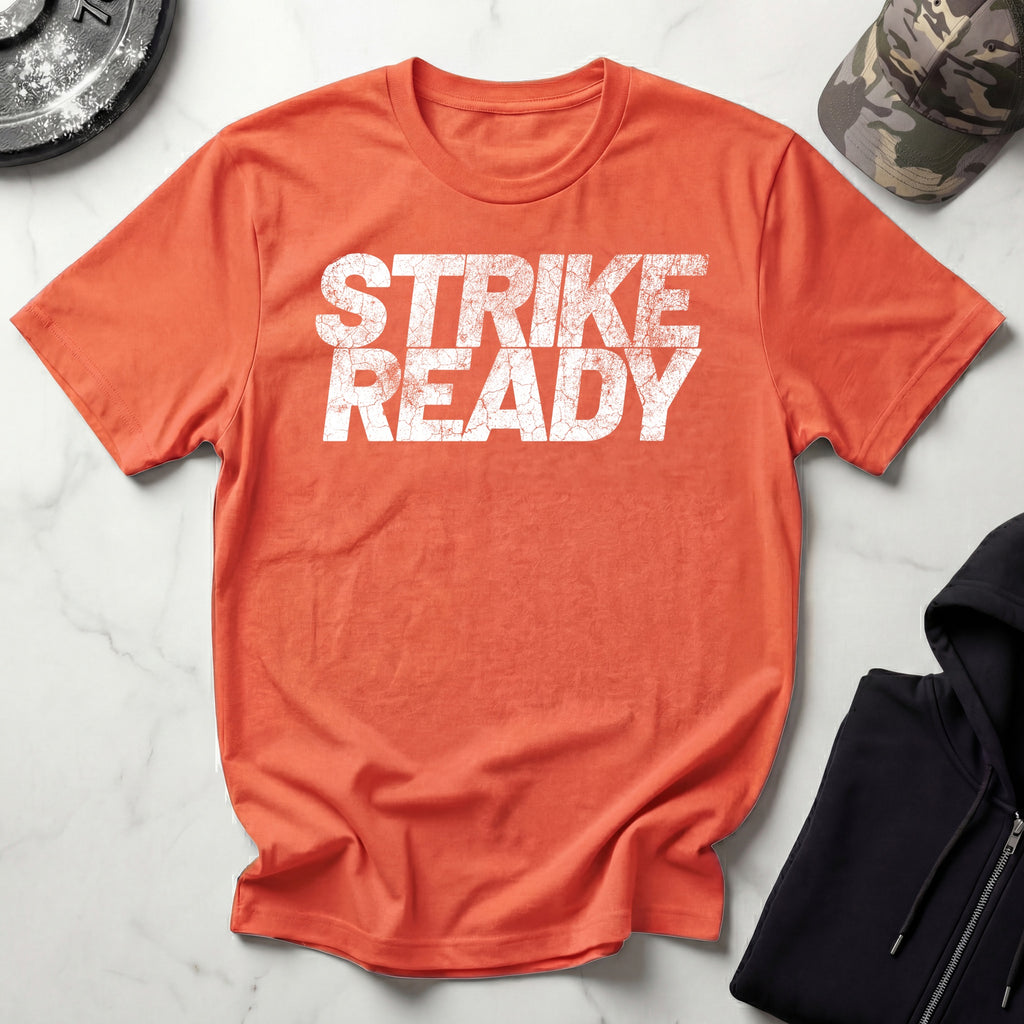 Strike Ready Typographic Retro Gym T-Shirt