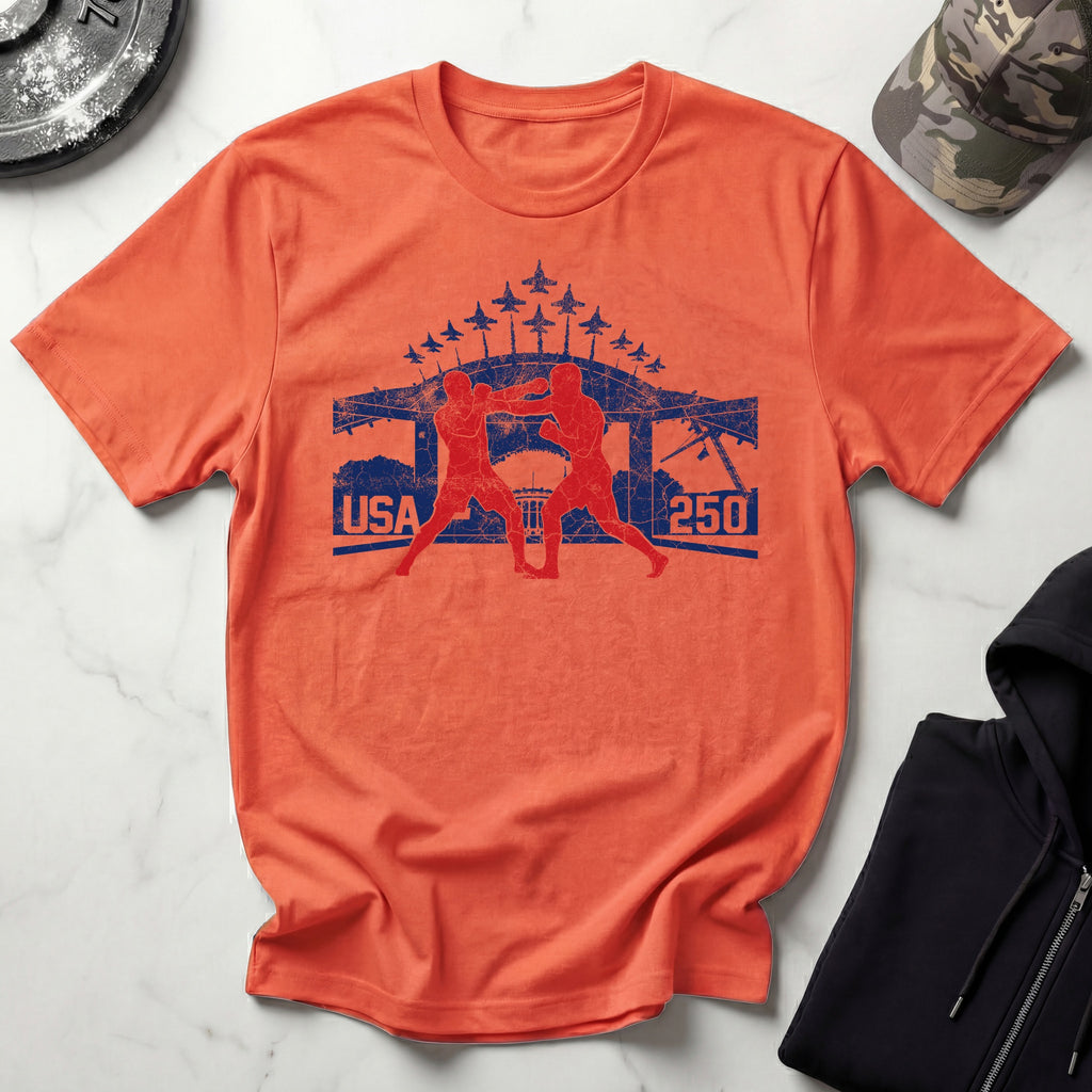 USA Freedom 250 Graphic MMA Gym T-Shirt