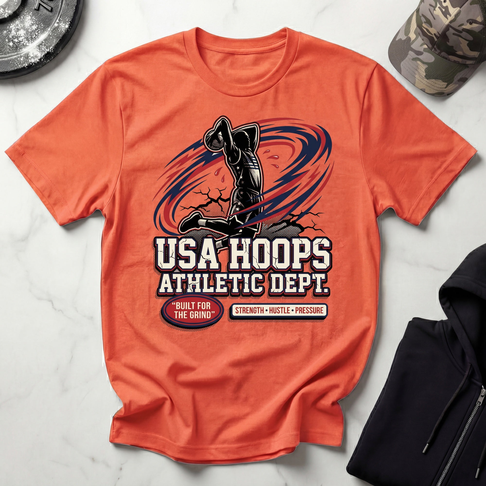 Basketball USA Hoops Gym T-Shirt