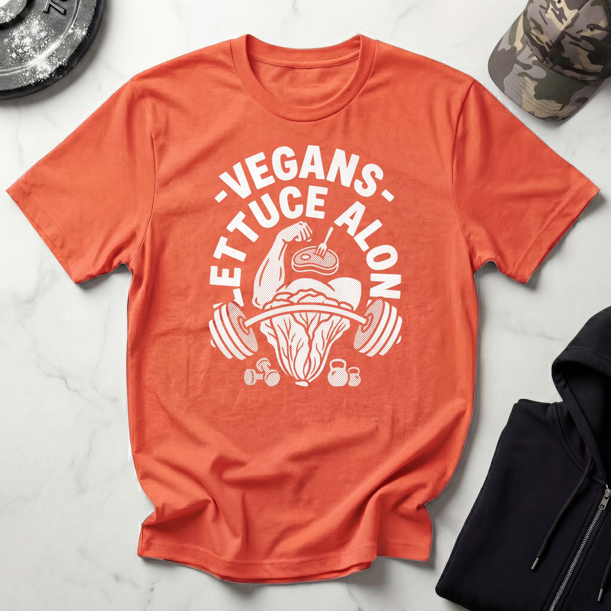 Vegans Lettuce Alone Graphic Gym T-Shirt