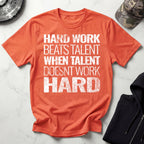 Hard Work Grunge Graphic Gym T-Shirt