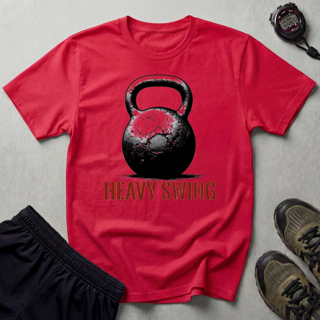 Heavy Swing Kettlebell Workout T-Shirt