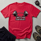 Limits Are Temporary Bodybuilding Barbell T-Shirt