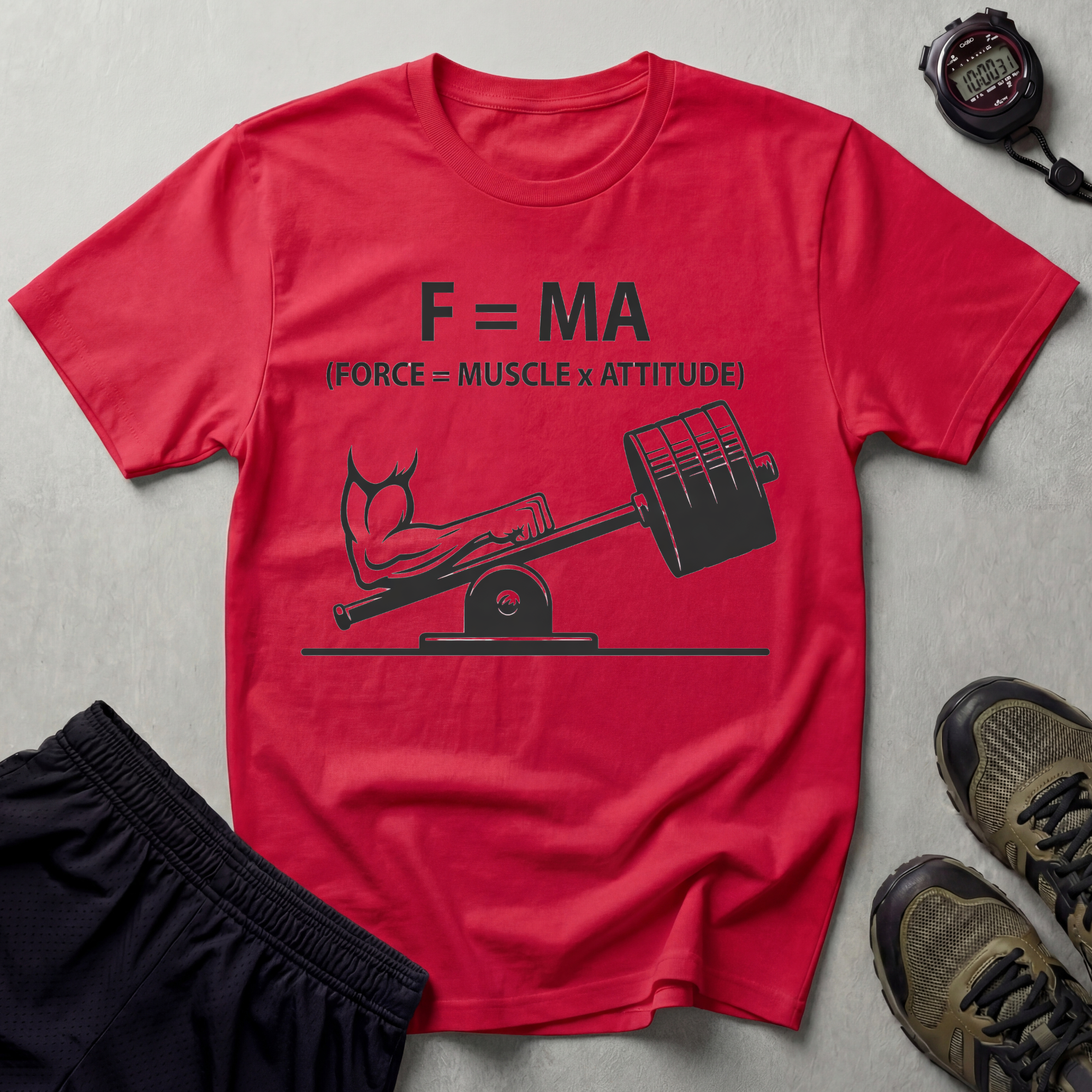 Force = Muscle X Attitude Gym T-Shirt