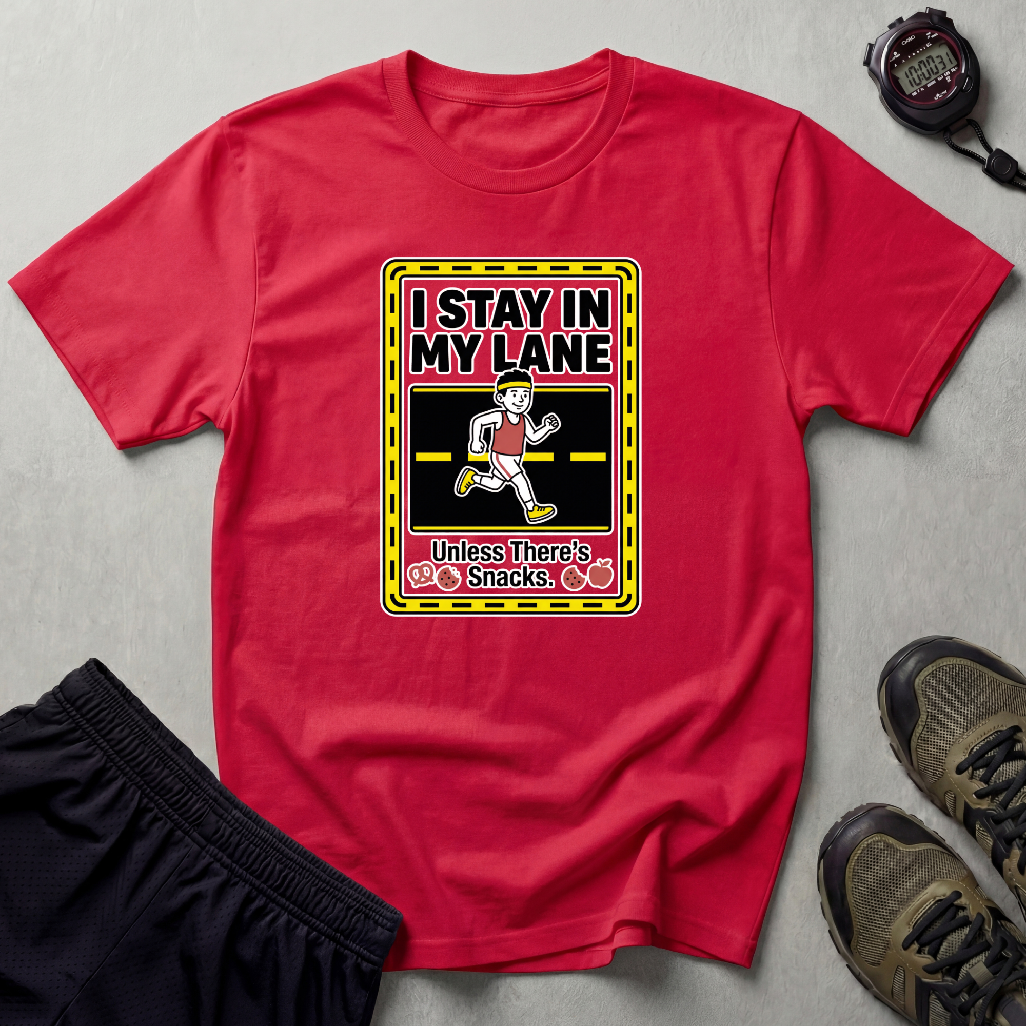 I Stay In My Lane Running Gym T-Shirt